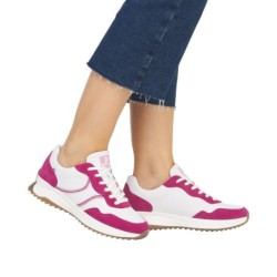 Rieker Evolution Damen Sneaker Weiß/Pink W1302-81 Schuhe