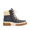 Rieker Damen Schnürboots Blau Kombi X8638-14 Schuhe