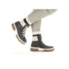 Rieker Damen Schnürboots Blau Kombi X8638-14 Schuhe