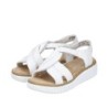 Rieker Damen Sandalette Weiß 63261-80 Schuhe