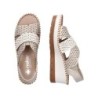 Rieker Damen Sandalette Perlweiß 60365-90 Schuhe
