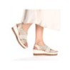 Rieker Damen Sandalette Perlweiß 60365-90 Schuhe