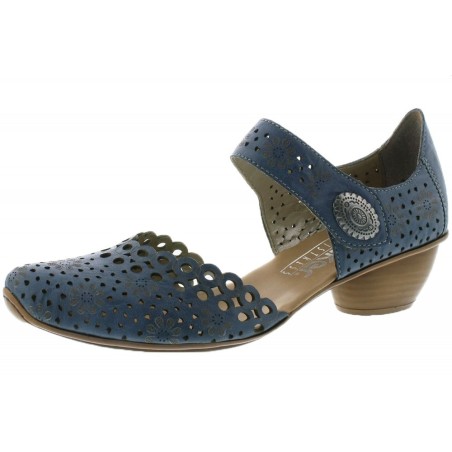Rieker Damen Pumps Blau 43753-12 Schuhe