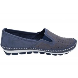 Gemini Damen Slipper Navy Blau 382163-01-802 Schuhe