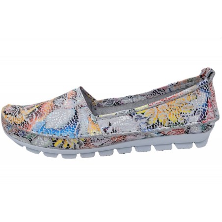 Gemini Damen Slipper Weiß/Bunt 003122-62-001 Schuhe