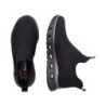 Rieker Damen Slipper Schwarz M6053-00 Schuhe