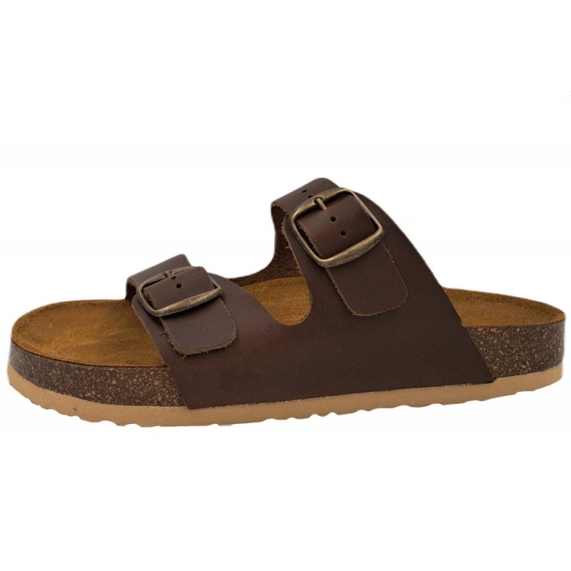Helmut Trunte Bio Time Leder Pantolette 65050 Bio braun Schuhe