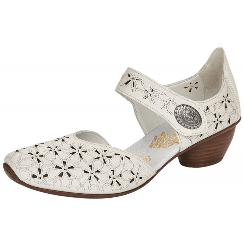 Rieker Damen Pumps Weiß 43786-80 Schuhe