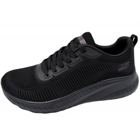 Skechers Damen Bobs Squad Schwarz 117209 BBK Schuhe