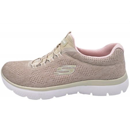 Skechers Damen Summits Sneaker Beige/Rosa 150113 TPPK Schuhe