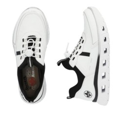 Rieker Damen Sneaker Weiß-Schwarz M6062-80 Schuhe