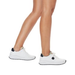 Rieker Damen Sneaker Weiß M4903-80 Schuhe