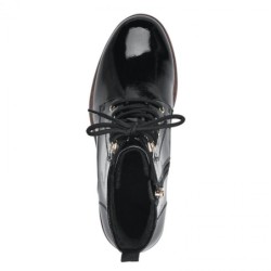 Tamaris Lack Stiefelette Schwarz 25297-018 Schuhe