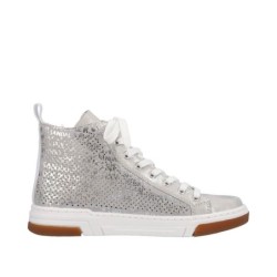 Rieker Damen High Top Sneaker Silber N3945-40 Schuhe