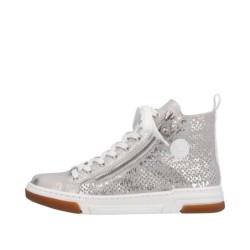 Rieker Damen High Top Sneaker Silber N3945-40 Schuhe