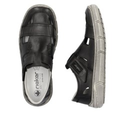 Rieker Herren Slipper Schwarz 04050-40 Schuhe