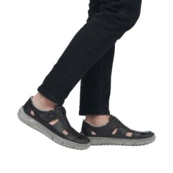 Rieker Herren Slipper Schwarz 04050-40 Schuhe