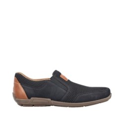 Rieker Herren Slipper Schwarz 09069-00 Schuhe
