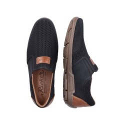 Rieker Herren Slipper Schwarz 09069-00 Schuhe