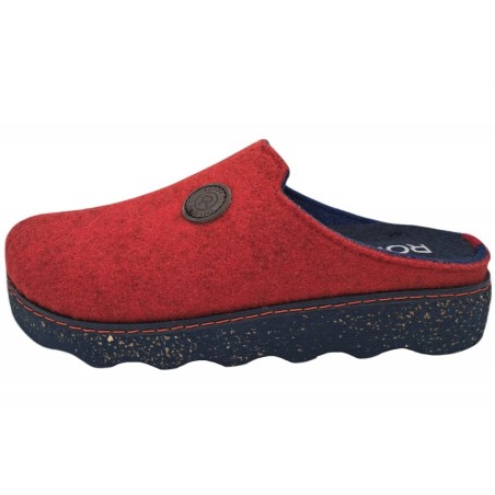 Rohde Filzpantoffel Foggia Cherry Rot 6120-43 Schuhe