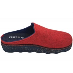Rohde Filzpantoffel Foggia Cherry Rot 6120-43 Schuhe