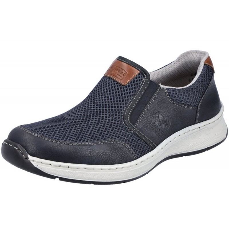 Rieker Herren Slipper Blau 14363-14 Schuhe