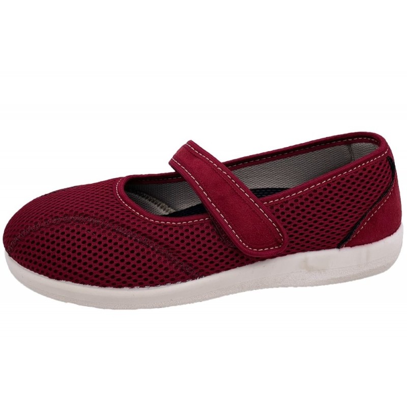 OrtoMed Damen Hausschuh Ballerina Rot 519300011 Schuhe