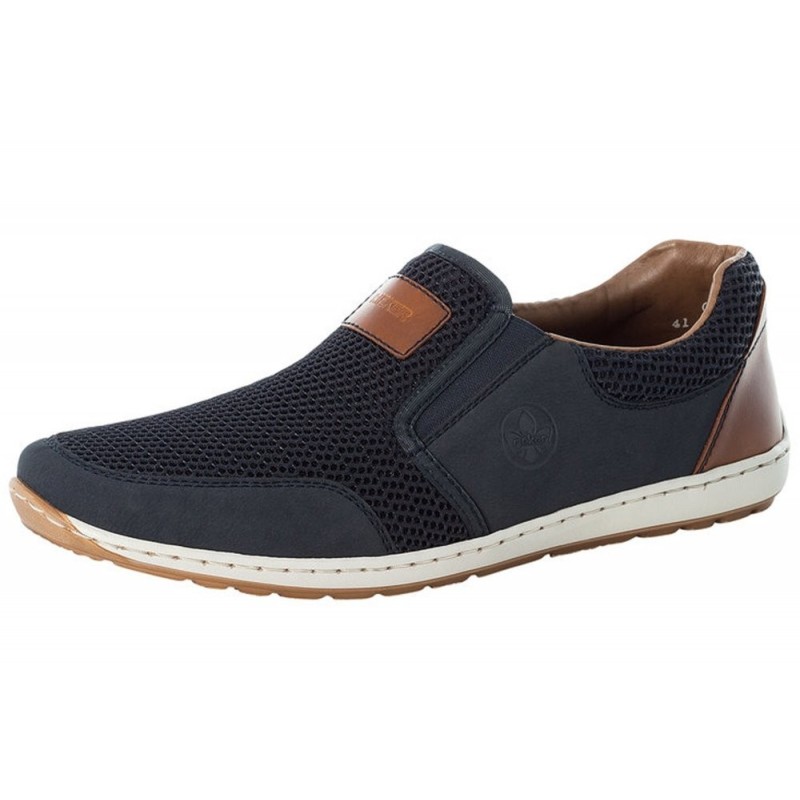 Rieker Herren Slipper Blau 08869-14 Schuhe