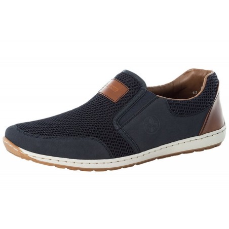Rieker Herren Slipper Blau 08869-14 Schuhe