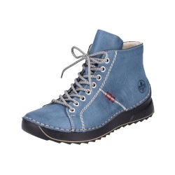 Rieker Damen Schnürboots Blau 71510-14 Schuhe