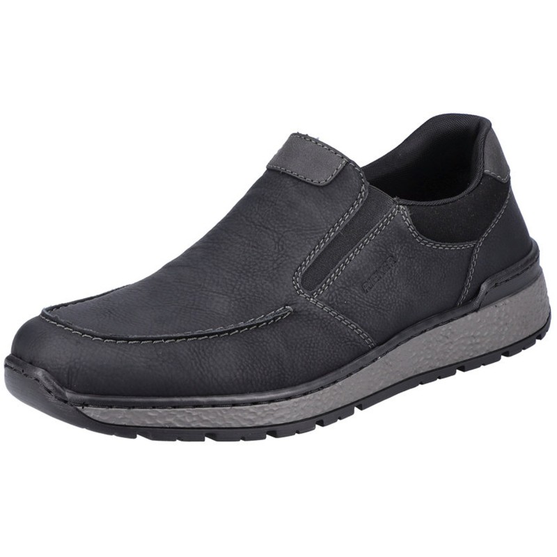 Rieker Herren Halbschuh Slipper Schwarz B9062-00 Schuhe