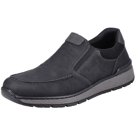 Rieker Herren Halbschuh Slipper Schwarz B9062-00 Schuhe