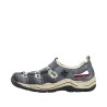 Rieker Damen Slipper Blau lose Einlage L0561-14 Schuhe