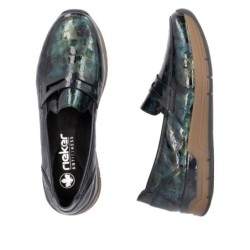Rieker Lack Loafer 58960-90 Schuhe