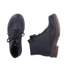 Rieker Damen Schnürboots Schwarz 78240-00 Schuhe