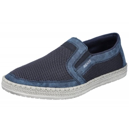 Rieker Herren Slipper Blau B5264-14 Schuhe