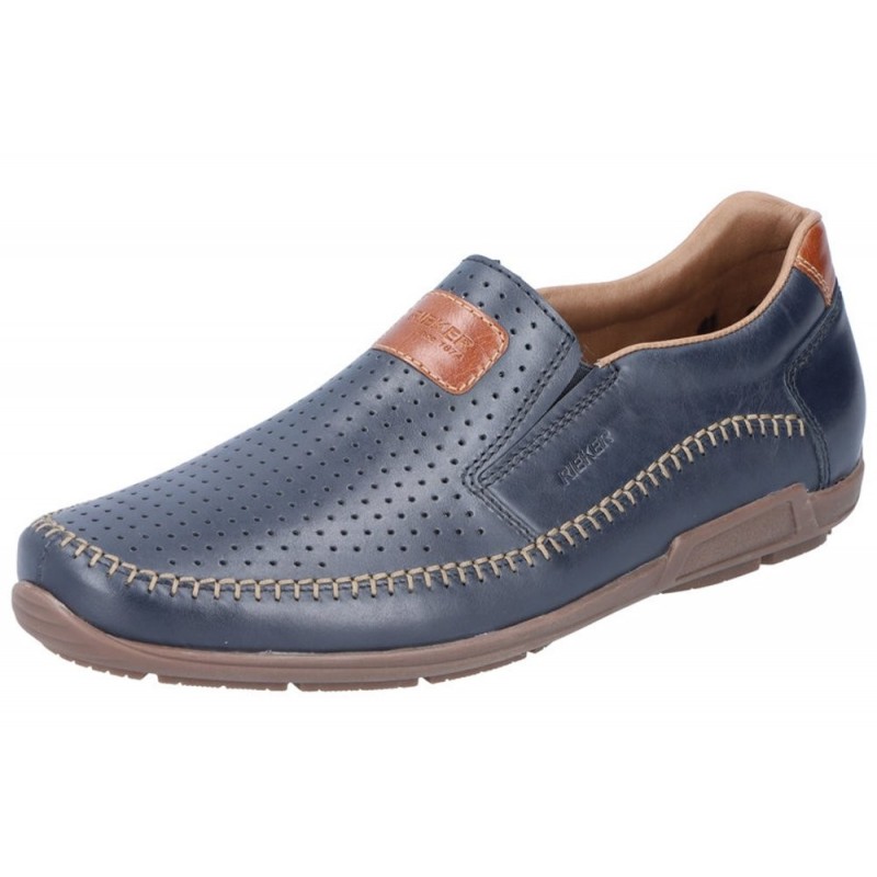 Rieker Herren Slipper Blau 09056-14 Schuhe
