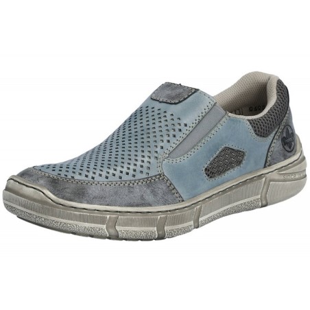 Rieker Herren Slipper Blau 04051-12 Schuhe