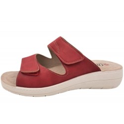 OrtoMed Damen Pantolette Rot 220300035 Schuhe