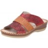 Rieker Damen Pantolette Rot Braun 61338-35 Schuhe